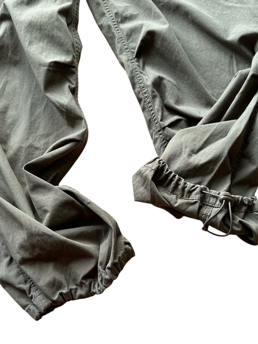 TNA Aritzia Aviator Parachute Pants - Cotton Ripstop - Olive Green- Size Small - Picture 5 of 11